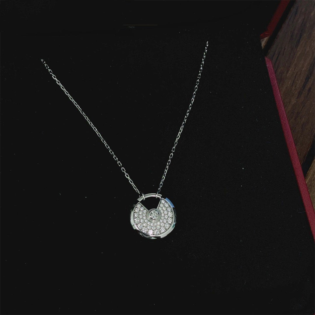 [⭐⭐JeweliWhal]AMULETTE SILVER FULL DIAMOND NECKLACE