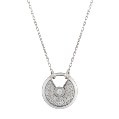 [⭐⭐JeweliWhal]AMULETTE SILVER FULL DIAMOND NECKLACE