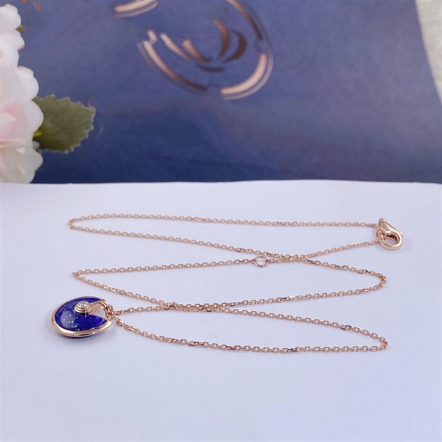 [⭐⭐JeweliWhal]アミュレット ローズゴールド アゲート ネックレス