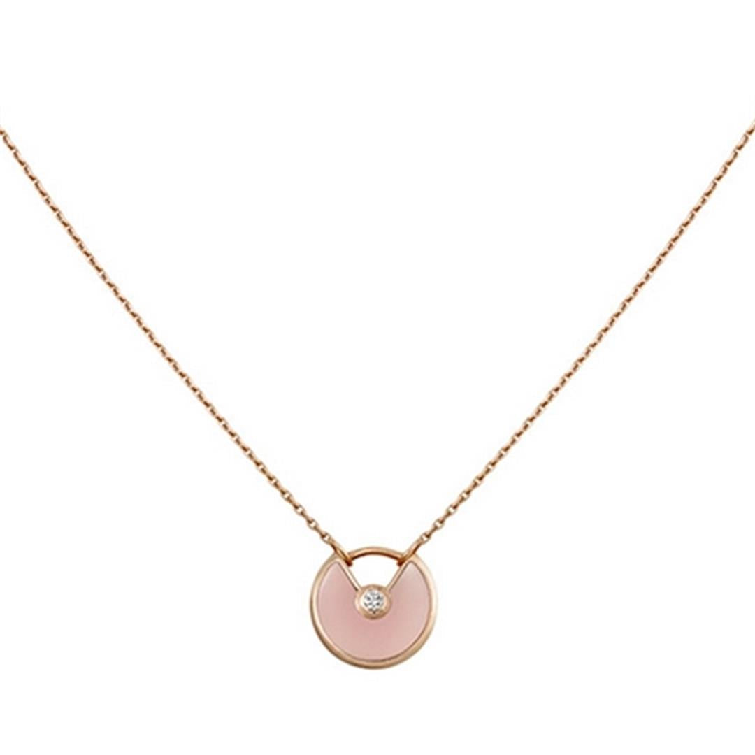 [⭐⭐JeweliWhal]AMULETTE ROSE GOLD PINK MOP NECKLACE