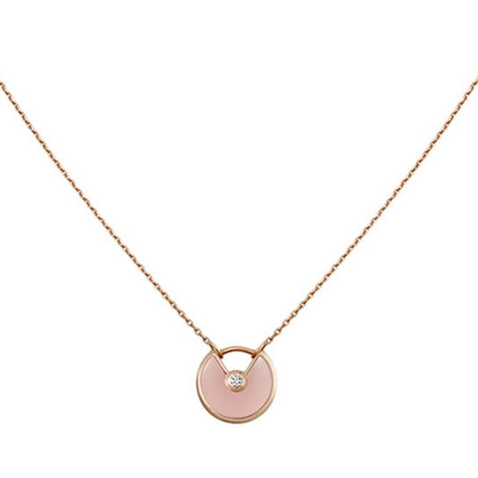 [⭐⭐JeweliWhal]AMULETTE ROSE GOLD PINK MOP NECKLACE