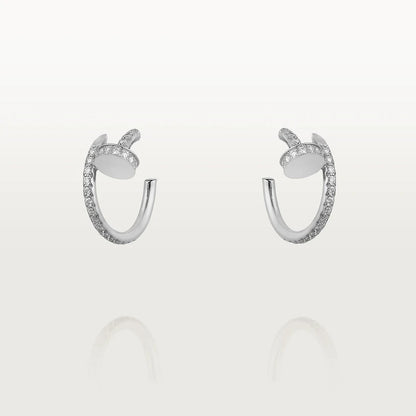 [⭐⭐JeweliWhal]JUSTE イヤリング 12.75MM シルバー ダイヤモンド