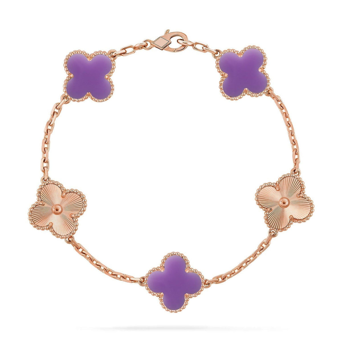 [⭐⭐JeweliWhal]CLOVER 5 MOTIF LIGHT PURPLE BRACELET COLLECTION