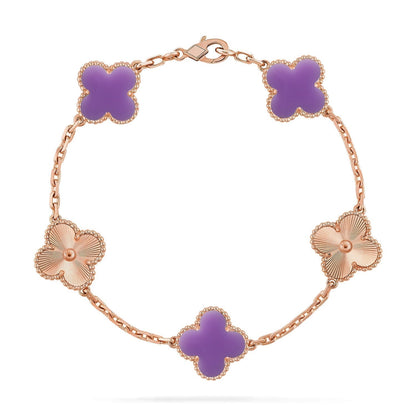[⭐⭐JeweliWhal]CLOVER 5 MOTIF LIGHT PURPLE BRACELET COLLECTION