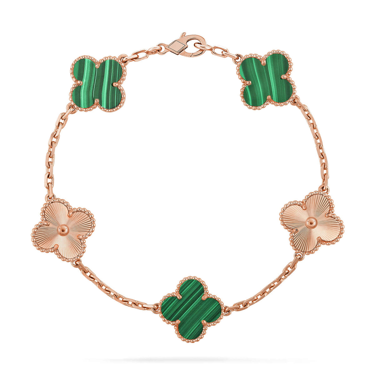 [⭐⭐JeweliWhal] CLOVER 5 MOTIF MALACHITE BRACELET COLLECTION