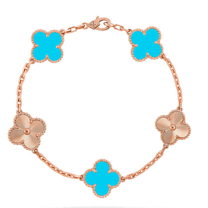 [⭐⭐JeweliWhal] CLOVER 5 MOTIF TURQUOISE BRACELET COLLECTION