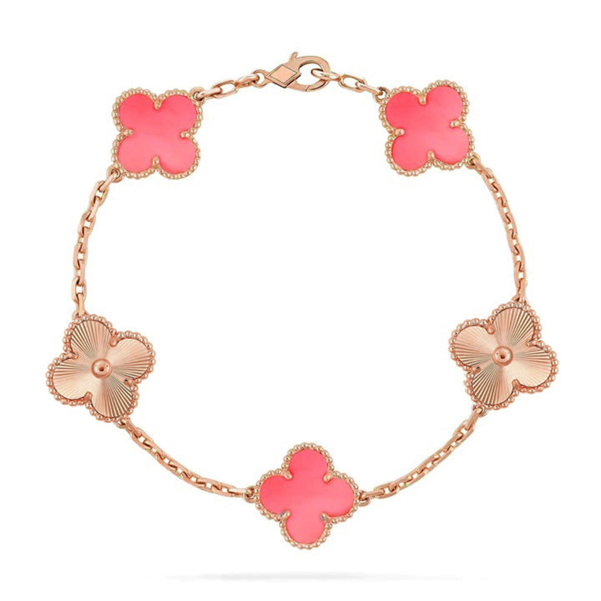 [⭐⭐JeweliWhal] CLOVER 5 MOTIFS  PINK MOP BRACELET COLLECTION