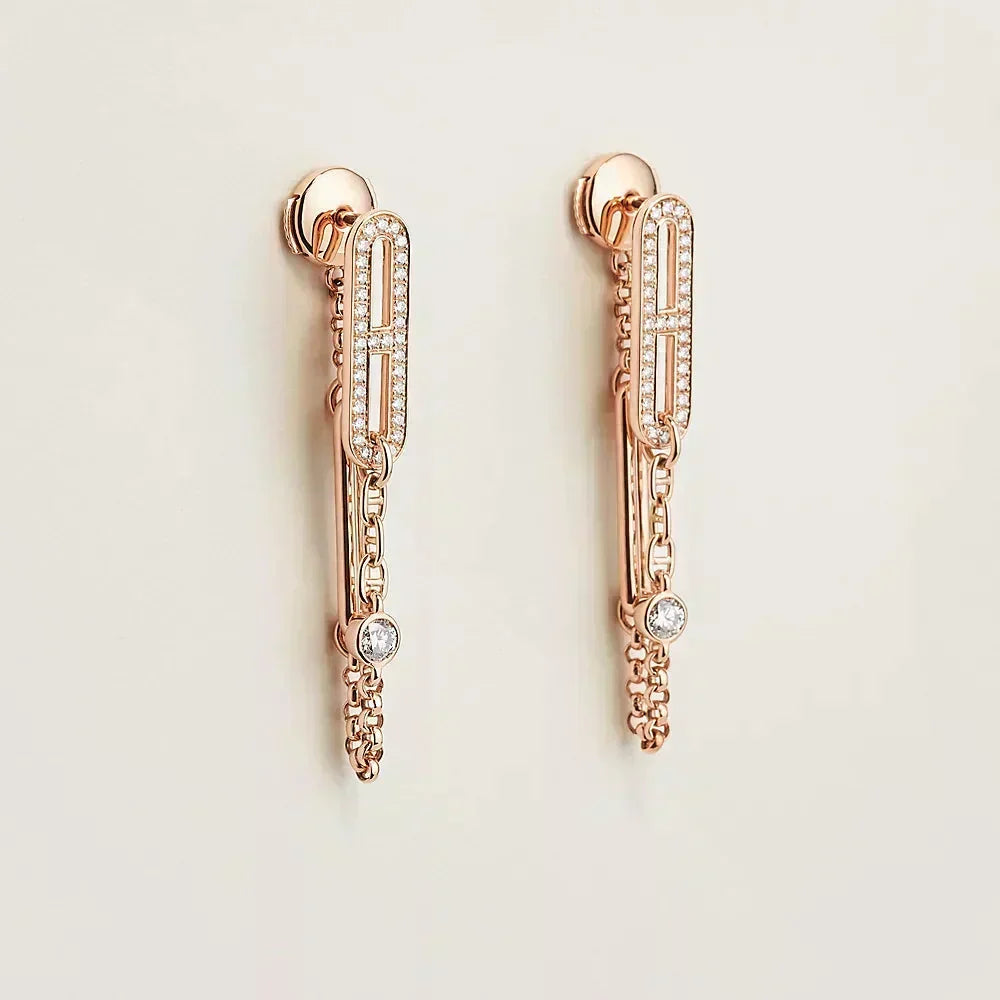 [⭐⭐JeweliWhal]CHAINE CHAOS DIAMOND DROP EARRINGS