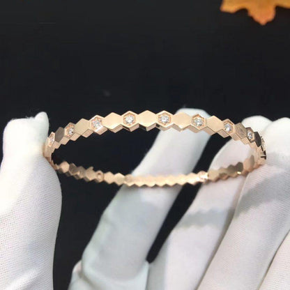 [⭐⭐JeweliWhal]BEE LOVE PINK GOLD DIAMOND BRACELET
