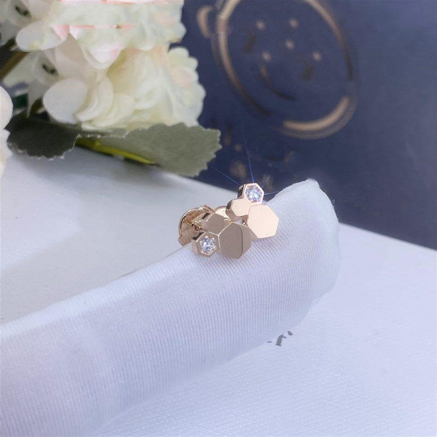 [⭐⭐JeweliWhal]BEE LOVE PINK GOLD DIAMOND EARRINGS