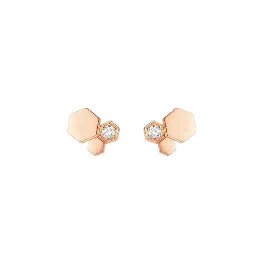 [⭐⭐JeweliWhal]BEE LOVE PINK GOLD DIAMOND EARRINGS