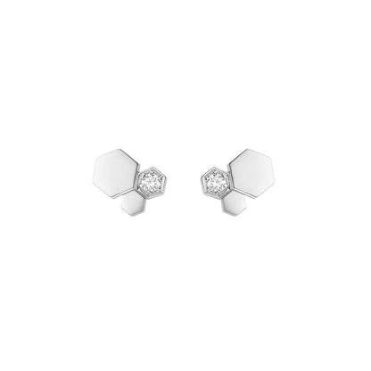 [⭐⭐JeweliWhal]BEE LOVE SILVER DIAMOND EARRINGS