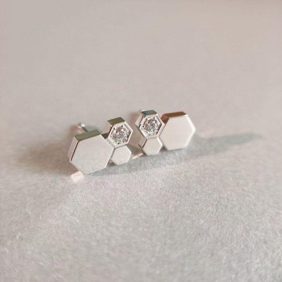 [⭐⭐JeweliWhal]BEE LOVE SILVER DIAMOND EARRINGS