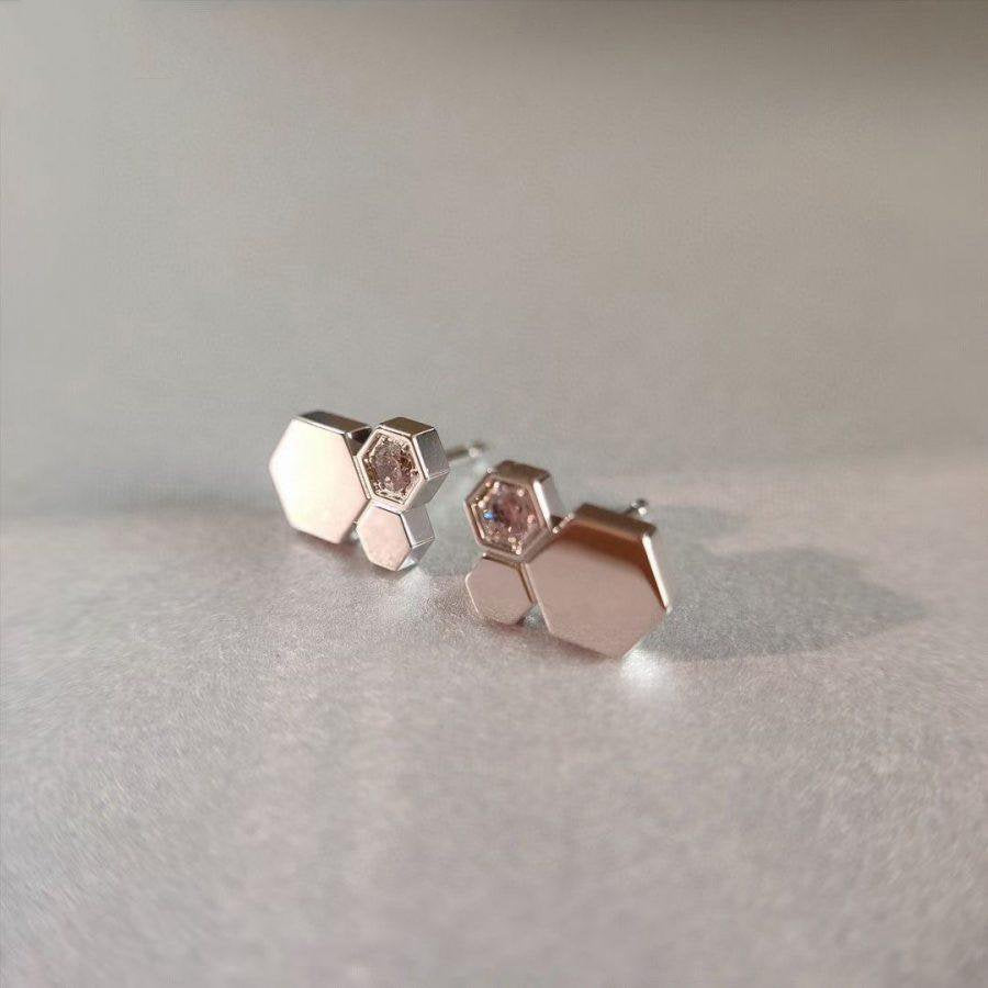 [⭐⭐JeweliWhal]BEE LOVE SILVER DIAMOND EARRINGS