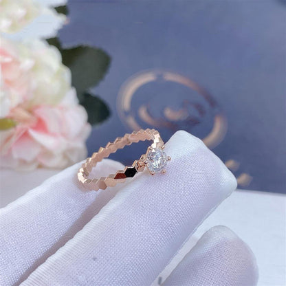 [⭐⭐JeweliWhal]BEE LOVE RING PINK GOLD 1 DIAMOND