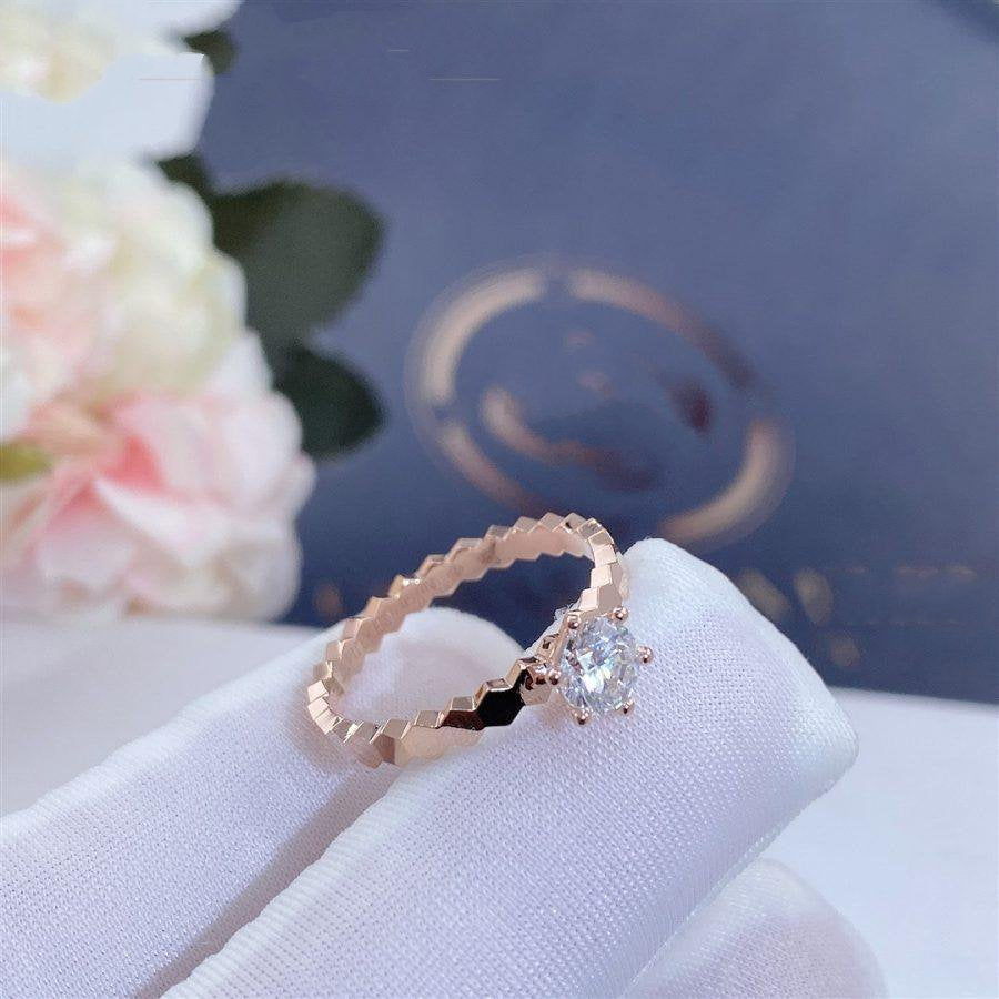 [⭐⭐JeweliWhal]BEE LOVE RING PINK GOLD 1 DIAMOND