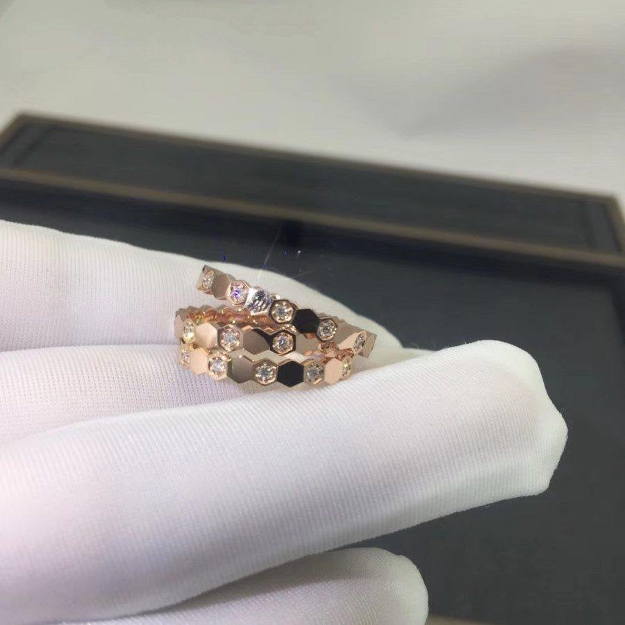[⭐⭐JeweliWhal]BEE LOVE RING PINK GOLD DIAMOND