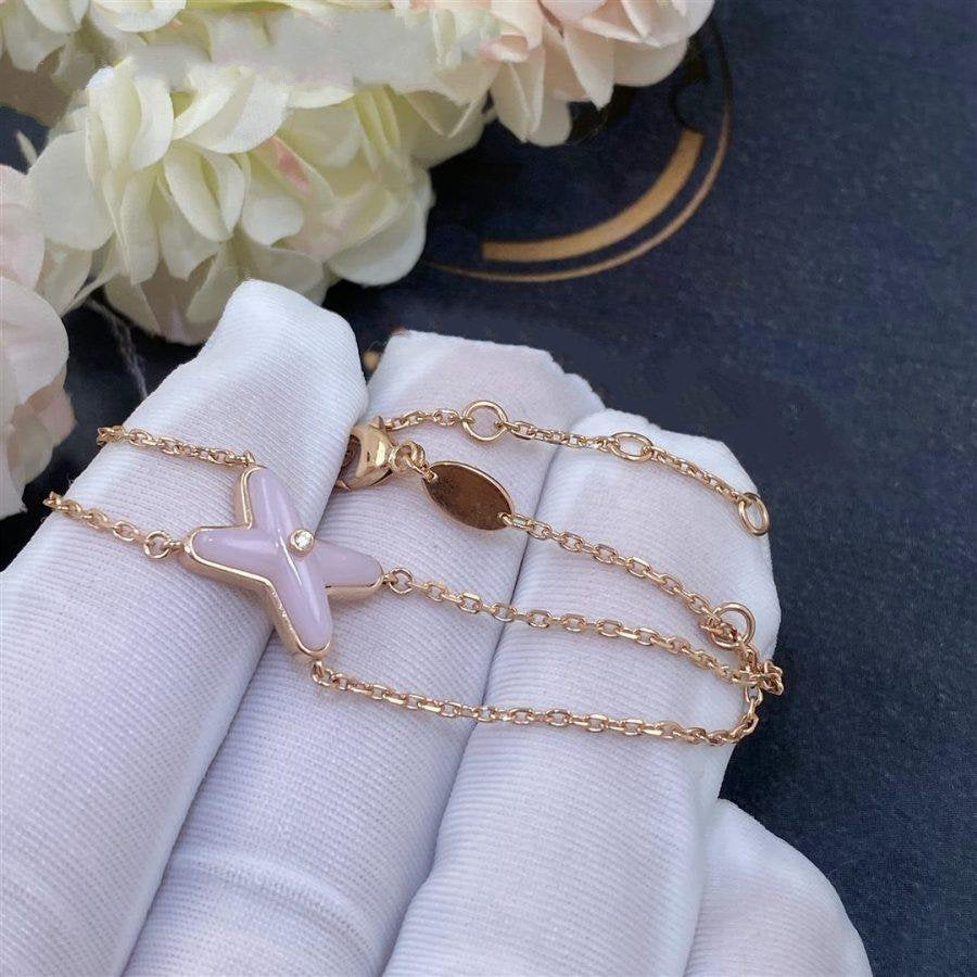 [⭐⭐JeweliWhal]JEUX BRACELET PINK MOP PINK GOLD 1 DIAMOND