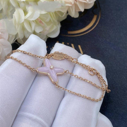 [⭐⭐JeweliWhal]JEUX BRACELET PINK MOP PINK GOLD 1 DIAMOND