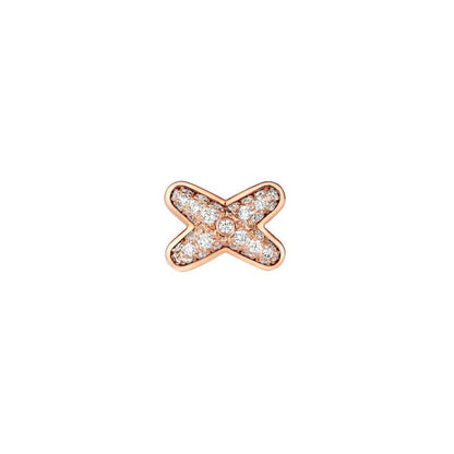 [⭐⭐JeweliWhal]JEUX DE PINK GOLD DIAMOND EARRINGS