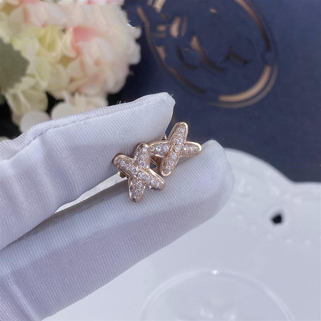 [⭐⭐JeweliWhal]JEUX DE PINK GOLD DIAMOND EARRINGS