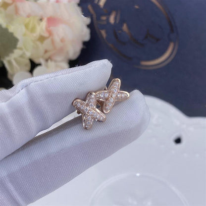 [⭐⭐JeweliWhal]JEUX DE PINK GOLD DIAMOND EARRINGS