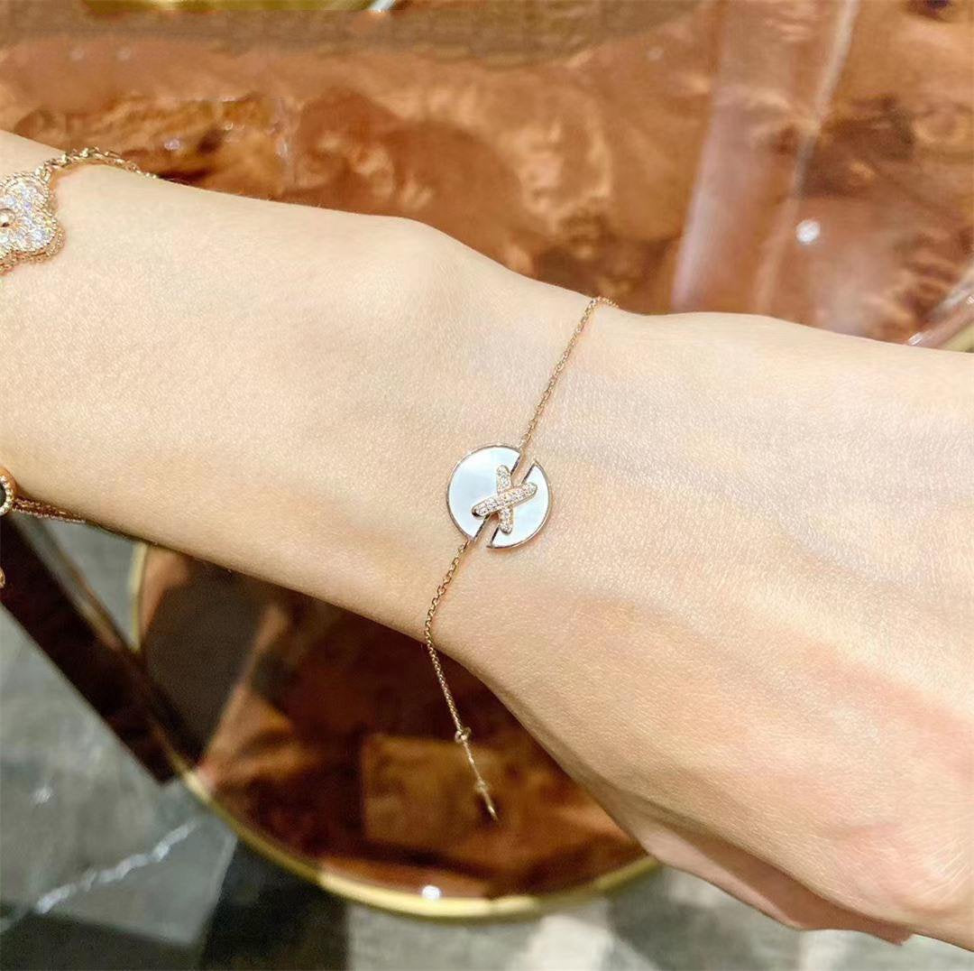 [⭐⭐JeweliWhal]JEUX DE BRACELET MOP PINK GOLD DIAMONDS
