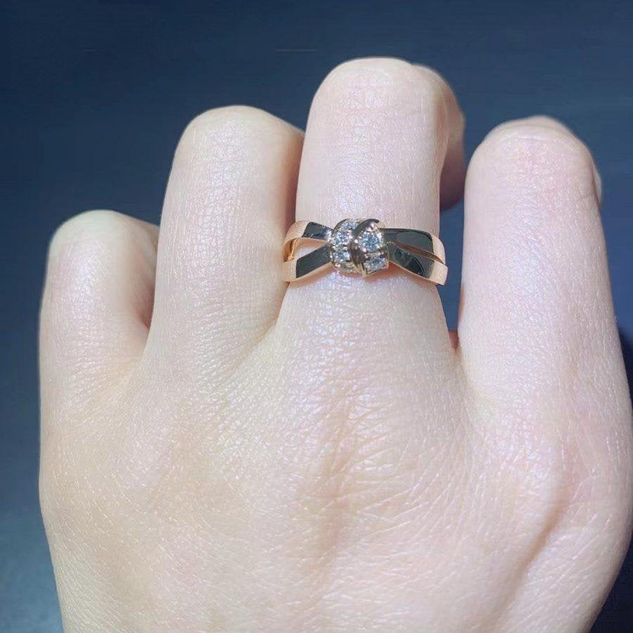 [⭐⭐JeweliWhal]LIENS RING PINK GOLD DIAMOND