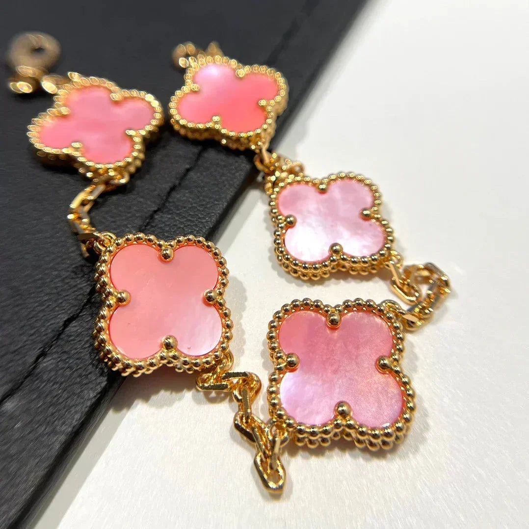 [⭐⭐JeweliWhal] CLOVER 5 MOTIFS  PINK MOP BRACELET COLLECTION