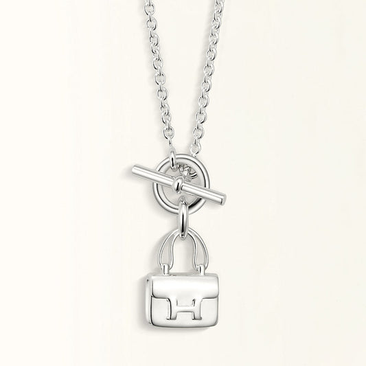 [⭐⭐JeweliWhal]POP H PEDANT SILVER NECKLACE