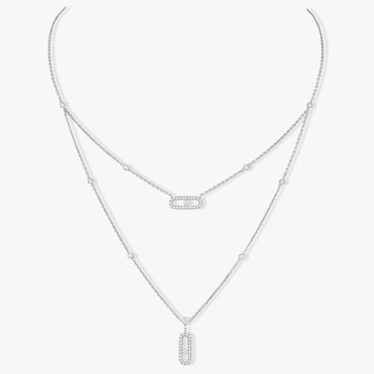 [⭐⭐JeweliWhal]MOVE 2 ROW DIAMOND NECKLACE