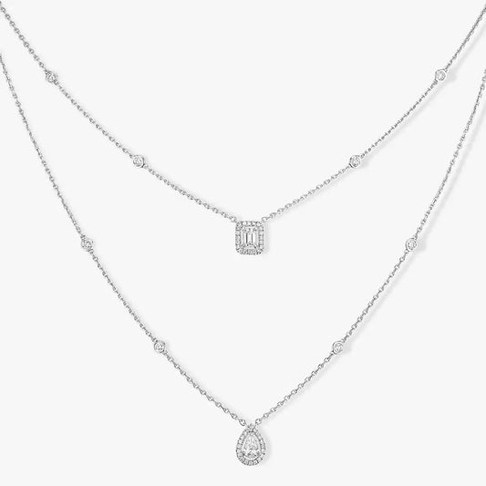 [⭐⭐JeweliWhal]Diamond Necklace My Twin 2 Rows