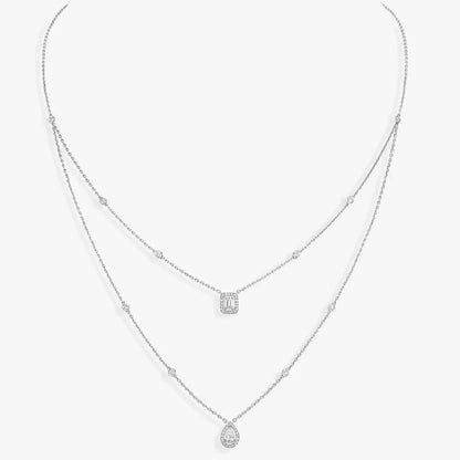 [⭐⭐JeweliWhal]Diamond Necklace My Twin 2 Rows