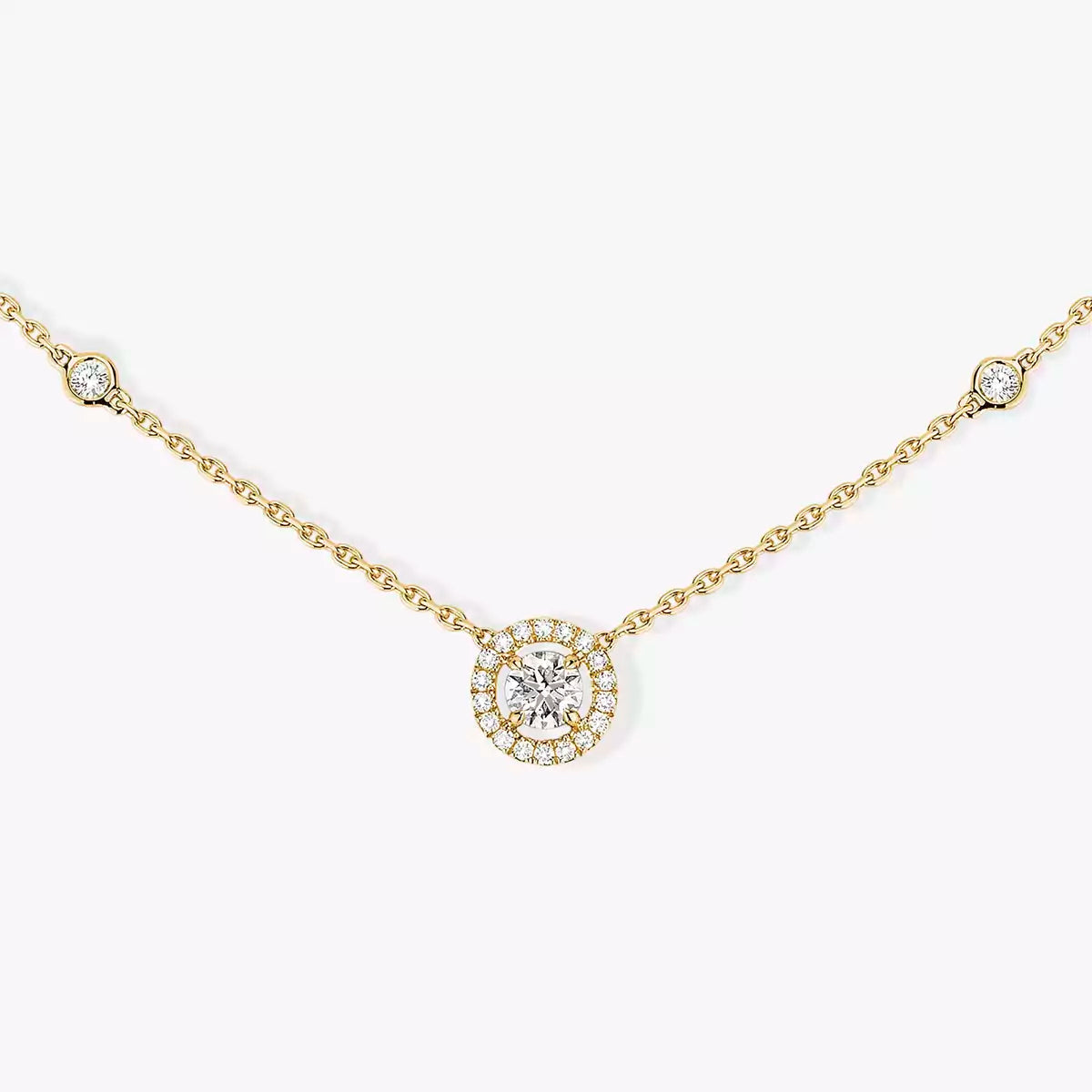 [⭐⭐JeweliWhal]Diamond Necklace 0,20ct Brilliant Shape Joy