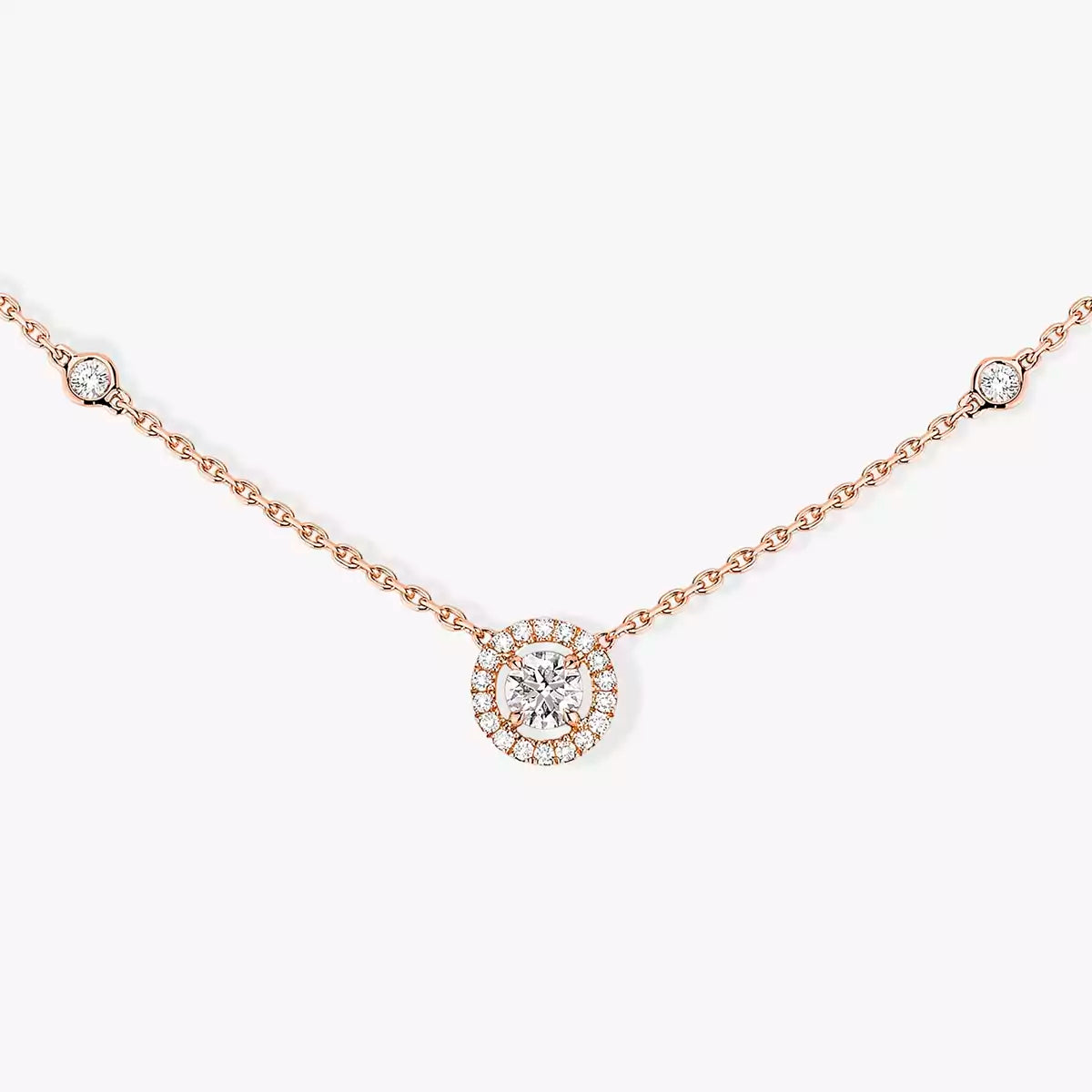 [⭐⭐JeweliWhal]Diamond Necklace 0,20ct Brilliant Shape Joy