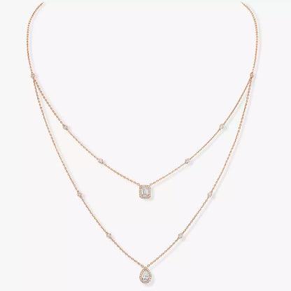 [⭐⭐JeweliWhal]Diamond Necklace My Twin 2 Rows