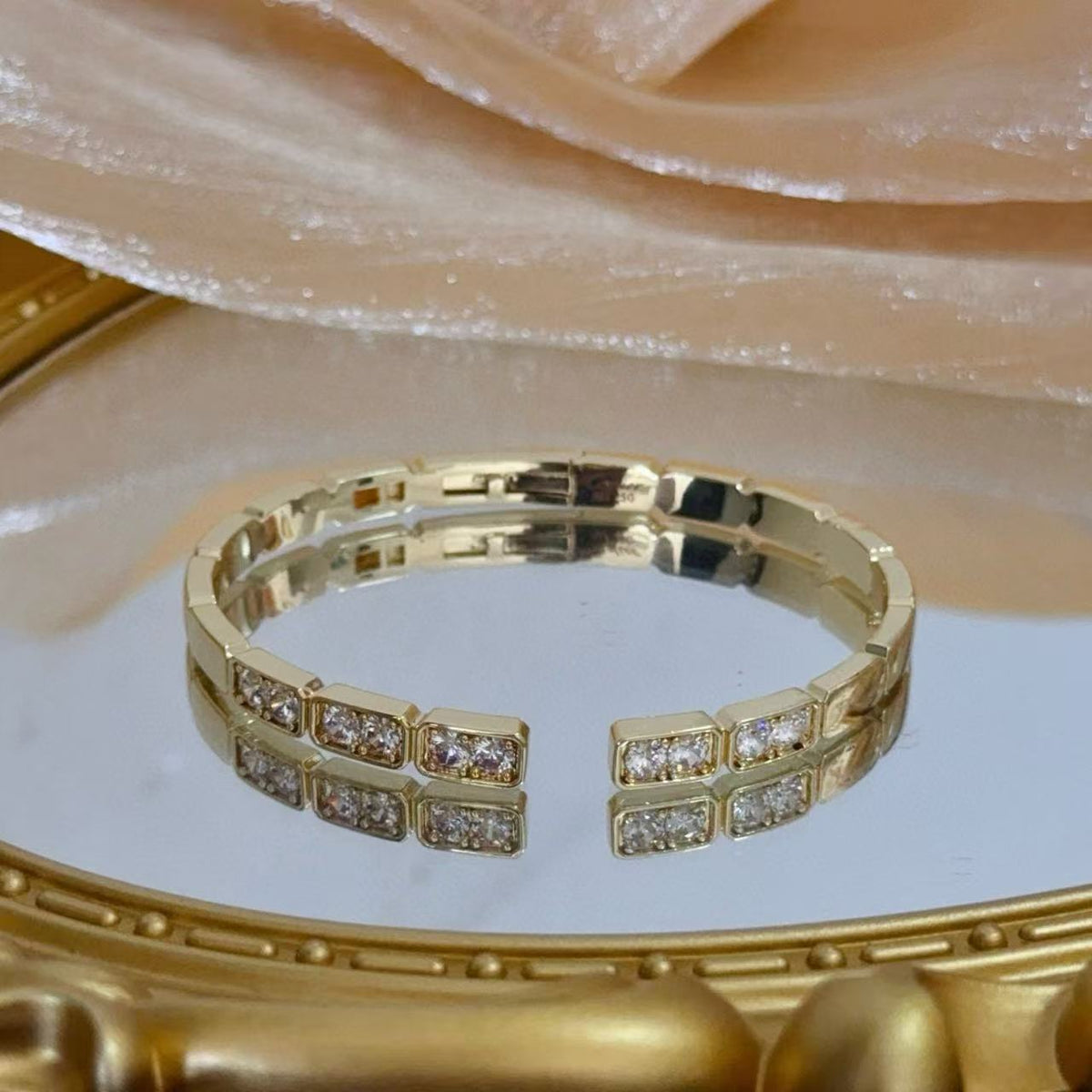 [⭐⭐JeweliWhal jewelrys]LOVE DIAMOND OPEN  BRACELET