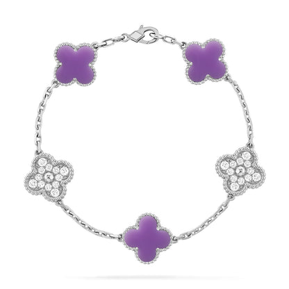 [⭐⭐JeweliWhal]CLOVER 5 MOTIF LIGHT PURPLE BRACELET COLLECTION
