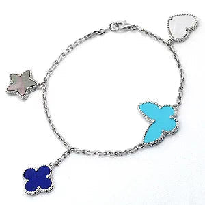 [⭐⭐JeweliWhal]LUCKY SPRING SILVER BRACELET 4 MOTIF