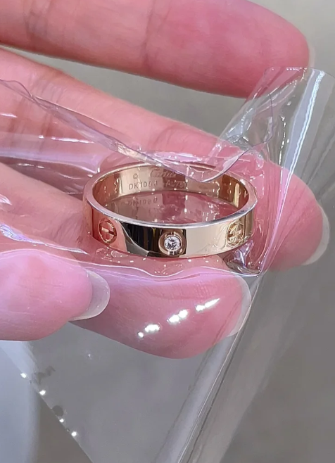 [⭐⭐JeweliWhal]LOVE RING 4MM 1 DIAMOND