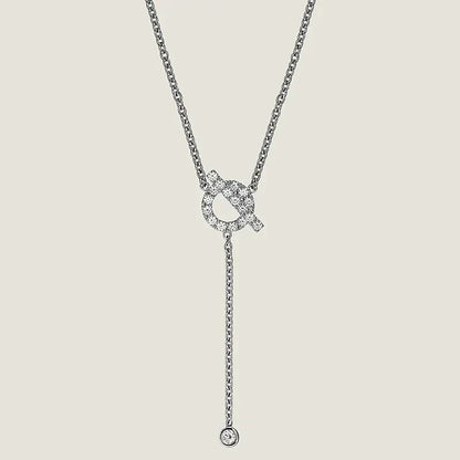 [⭐⭐JeweliWhal]FINESSE SILVER DIAMOND NECKLACE