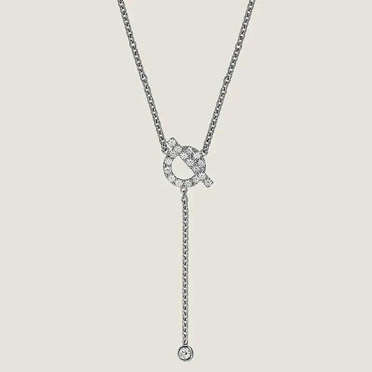 [⭐⭐JeweliWhal]FINESSE SILVER DIAMOND NECKLACE