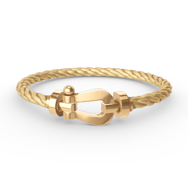[⭐⭐JeweliWhal]FORCE LARGE HORSESHOE NO DIAMOND BRACELET GOLD