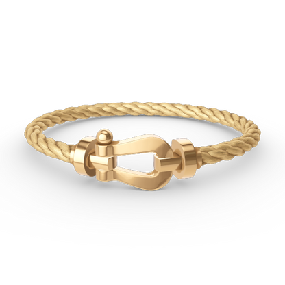[⭐⭐JeweliWhal]FORCE LARGE HORSESHOE NO DIAMOND BRACELET GOLD
