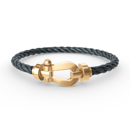 [⭐⭐JeweliWhal]FORCE LARGE HORSESHOE NO DIAMOND BRACELET GOLD