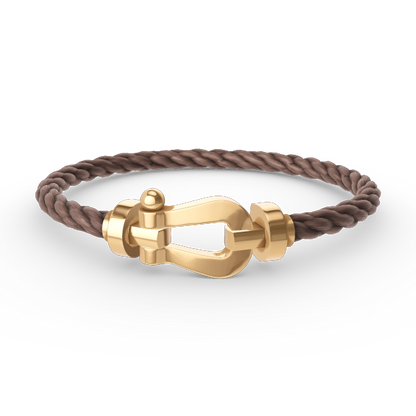 [⭐⭐JeweliWhal]FORCE LARGE HORSESHOE NO DIAMOND BRACELET GOLD