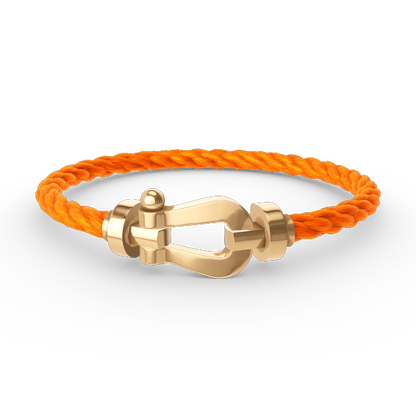 [⭐⭐JeweliWhal]FORCE LARGE HORSESHOE NO DIAMOND BRACELET GOLD