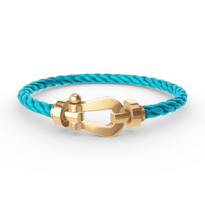 [⭐⭐JeweliWhal]FORCE LARGE HORSESHOE NO DIAMOND BRACELET GOLD