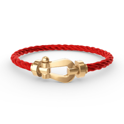 [⭐⭐JeweliWhal]FORCE LARGE HORSESHOE NO DIAMOND BRACELET GOLD