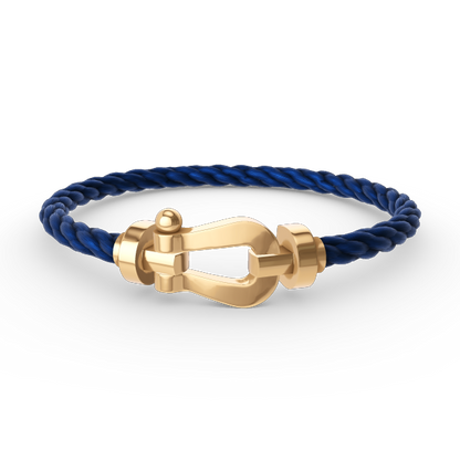 [⭐⭐JeweliWhal]FORCE LARGE HORSESHOE NO DIAMOND BRACELET GOLD